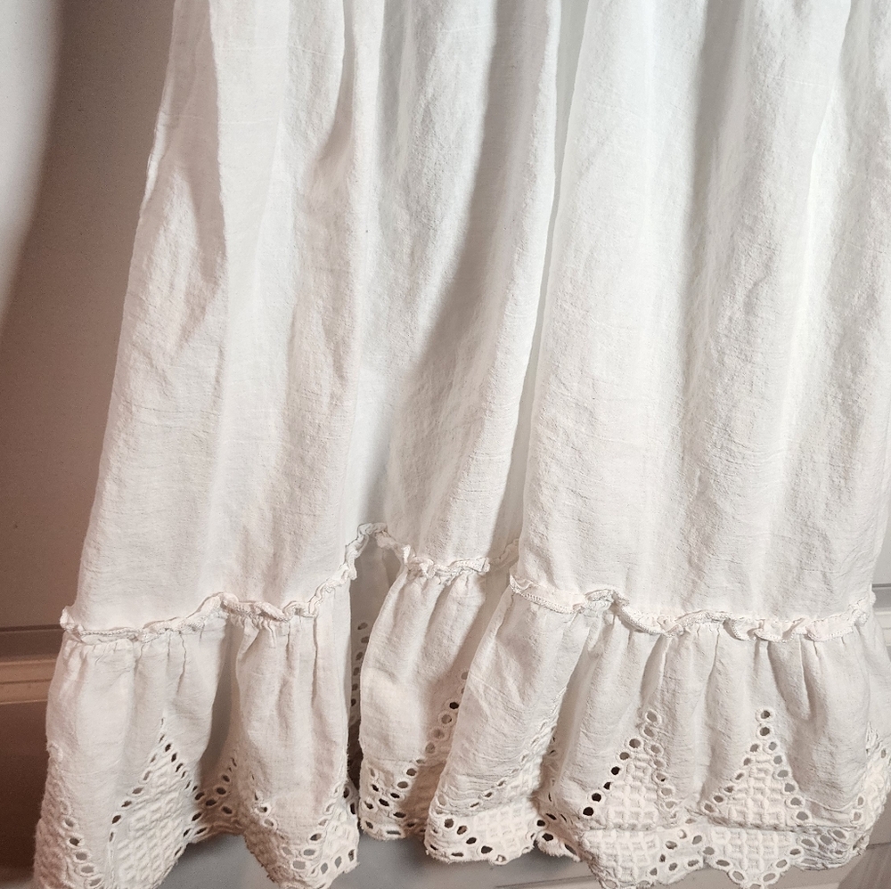 Boohoo White Eyelet Mini Dress Women US 10 - Picture 4 of 6